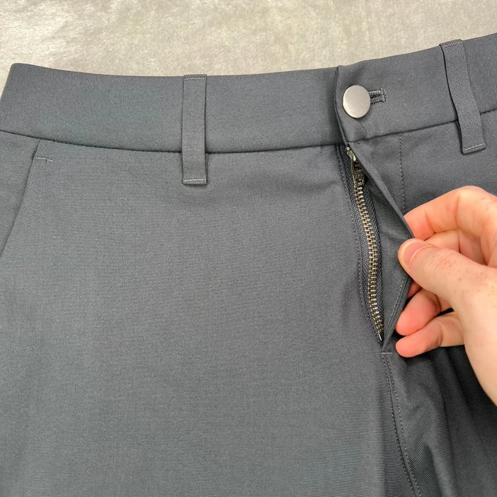 Lululemon Commission Slim-Fit Pants Mens 31 Grey Solid Performance Trousers